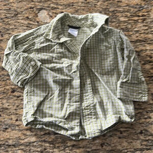 Green Plaid Gymboree Button Up
